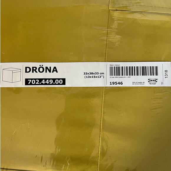 S/2 Discontinued 2014 NIB Ikea Drona Chartreuse Yellow/Green Bins 702.449.00 - Picture 3 of 6